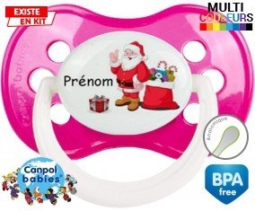 Père noël et cadeau + prénom: Sucette Anatomique-su7.fr