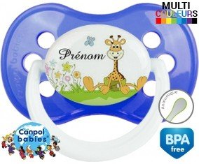Girafe style2 + prénom: Sucette Anatomique-su7.fr