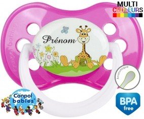 Girafe style2 + prénom: Sucette Anatomique-su7.fr