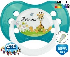 Girafe style2 + prénom: Sucette Anatomique-su7.fr