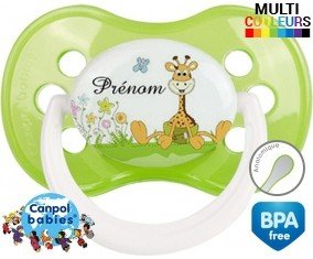 Girafe style2 + prénom: Sucette Anatomique-su7.fr