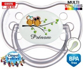 Hibou style2 + prénom: Sucette Anatomique-su7.fr