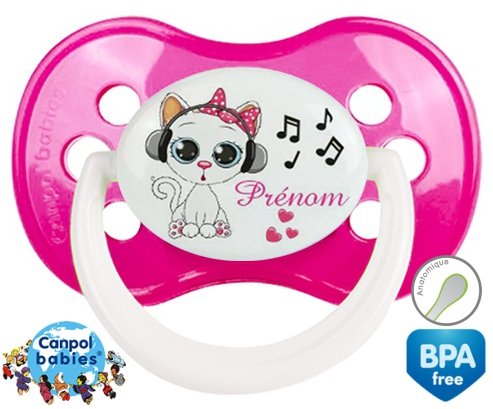 Musique et chat + prénom: Sucette Anatomique-su7.fr