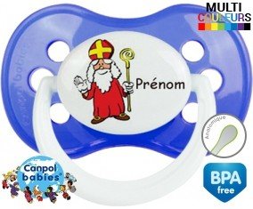 Saint nicolas + prénom : Tétine Anatomique personnalisée