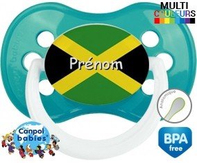 Drapeau jamaïque + prénom: Sucette Anatomique-su7.fr