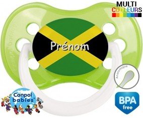 Drapeau jamaïque + prénom: Sucette Anatomique-su7.fr