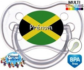 Drapeau jamaïque + prénom: Sucette Anatomique-su7.fr