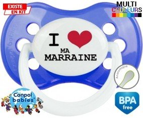 Tetine I love ma marraine embout Anatomique personnalisée