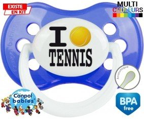 I love tennis : Tétine Anatomique personnalisée