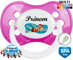 Natation + prénom: Sucette Anatomique-su7.fr