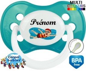 Natation + prénom: Sucette Anatomique-su7.fr