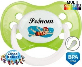 Natation + prénom: Sucette Anatomique-su7.fr
