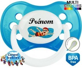 Natation + prénom: Sucette Anatomique-su7.fr