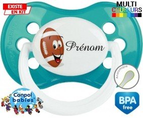 Rugby ballon + prénom: Sucette Anatomique-su7.fr