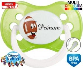 Rugby ballon + prénom: Sucette Anatomique-su7.fr