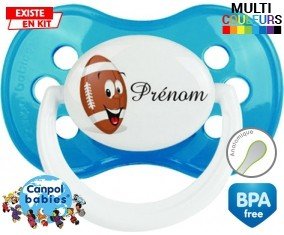 Rugby ballon + prénom: Sucette Anatomique-su7.fr