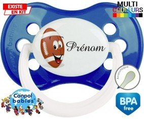 Rugby ballon + prénom: Sucette Anatomique-su7.fr