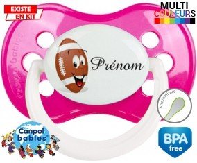 Rugby ballon + prénom: Sucette Anatomique-su7.fr