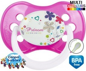 Fleur + prénom: Sucette Anatomique-su7.fr
