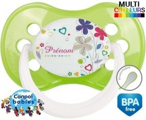 Fleur + prénom: Sucette Anatomique-su7.fr