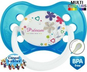 Fleur + prénom: Sucette Anatomique-su7.fr