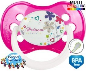 Fleur + prénom: Sucette Anatomique-su7.fr