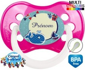 Baleine + prénom: Sucette Anatomique-su7.fr