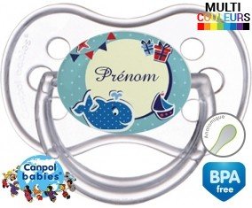 Baleine + prénom: Sucette Anatomique-su7.fr