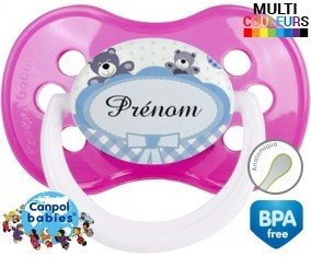 Oursons + prénom: Sucette Anatomique-su7.fr