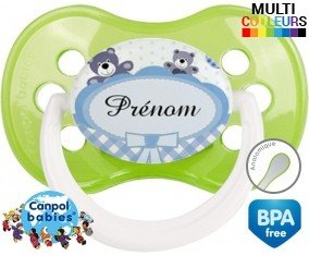 Oursons + prénom: Sucette Anatomique-su7.fr