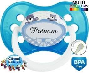 Oursons + prénom: Sucette Anatomique-su7.fr