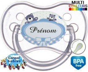 Oursons + prénom: Sucette Anatomique-su7.fr