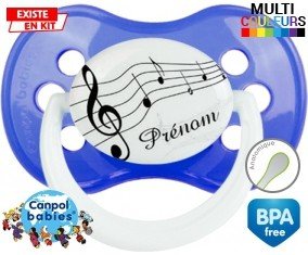 Musique + prénom : Tétine Anatomique personnalisée