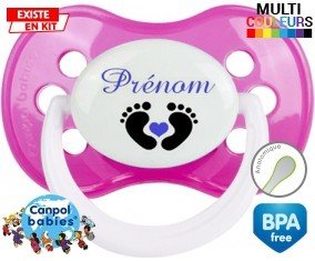 Pied cœur (garçon) + prénom: Sucette Anatomique-su7.fr