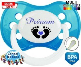 Pied cœur (garçon) + prénom: Sucette Anatomique-su7.fr