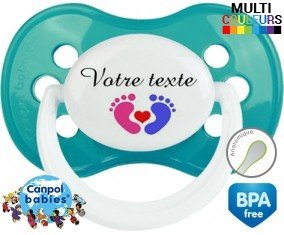 Coeur mixte + prénom: Sucette Anatomique-su7.fr