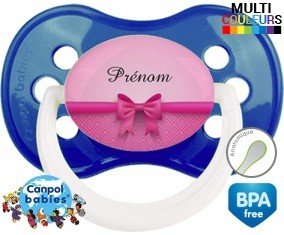 Flot rose + prénom: Sucette Anatomique-su7.fr