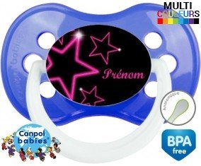 Stars + prénom : Sucette Anatomique personnalisée