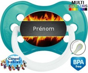 Feu flammes + prénom: Sucette Anatomique-su7.fr