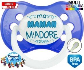 Ma maman m'adore (garcon) : Sucette Anatomique personnalisée
