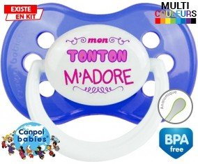 Tetine Mon tonton m'adore (fille) embout Anatomique personnalisée