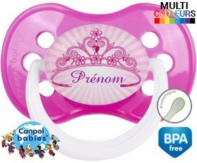 Couronne princesse + prénom: Sucette Anatomique-su7.fr
