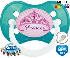 Couronne princesse + prénom: Sucette Anatomique-su7.fr