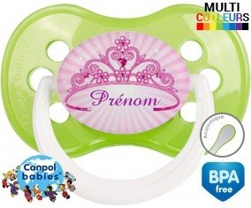 Couronne princesse + prénom: Sucette Anatomique-su7.fr