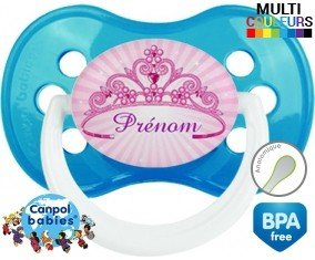 Couronne princesse + prénom: Sucette Anatomique-su7.fr