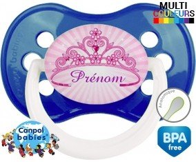Couronne princesse + prénom: Sucette Anatomique-su7.fr