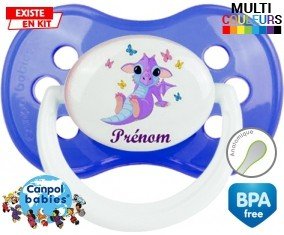 Dragon papillons + prénom: Sucette Anatomique-su7.fr