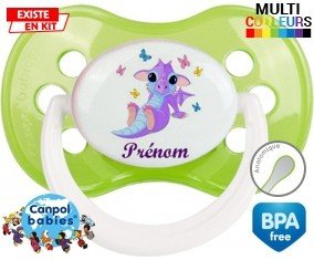 Dragon papillons + prénom: Sucette Anatomique-su7.fr