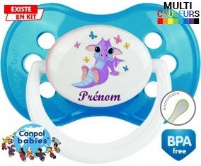 Dragon papillons + prénom: Sucette Anatomique-su7.fr