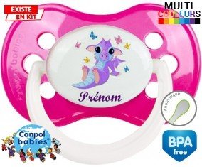 Dragon papillons + prénom: Sucette Anatomique-su7.fr